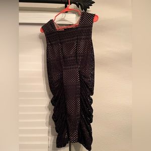 Bcbg black and tan dress
